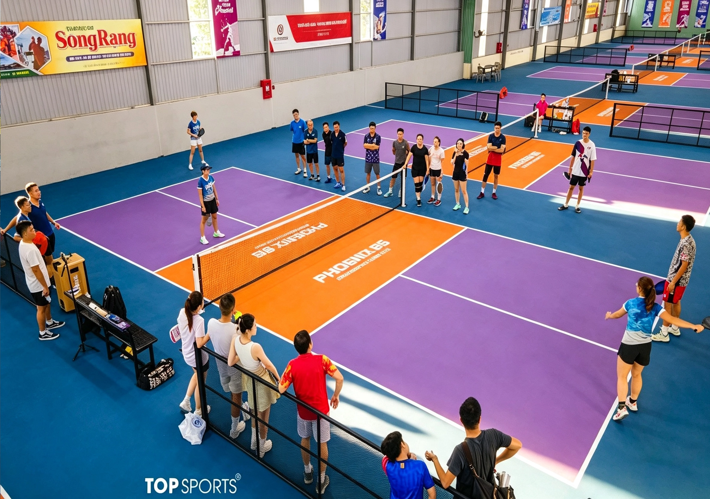 Thi công sân pickleball US OPEN LAYKOLD 10B